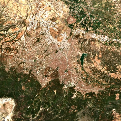 Sentinel-2 satellite image of Denizli on 2025-07-19