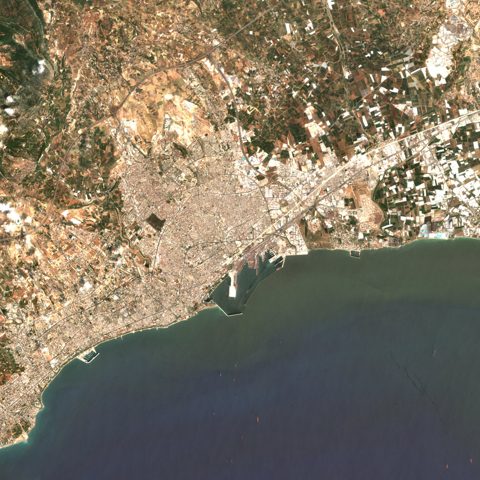 Sentinel-2 satellite image of Mersin on 2025-07-23