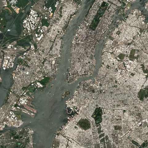 Sentinel-2 satellite image of New York on 2025-07-25