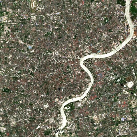 Sentinel-2 satellite image of Shanghai on 2025-07-01