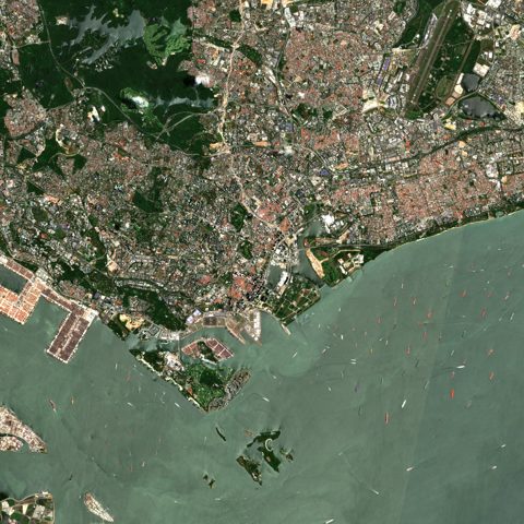Sentinel-2 satellite image of Singapore on 2025-09-06